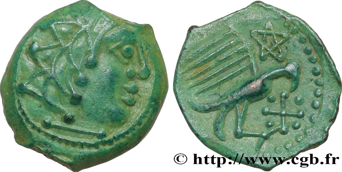 GALLIA - CARNUTES (Región de la Beauce) Bronze à l’aigle et à la croisette EBC