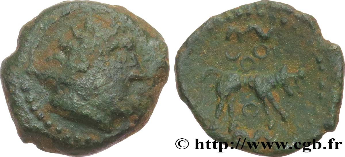 GALLIA - CARNUTES (Región de la Beauce) Bronze au loup, DT. S 2610 A BC+
