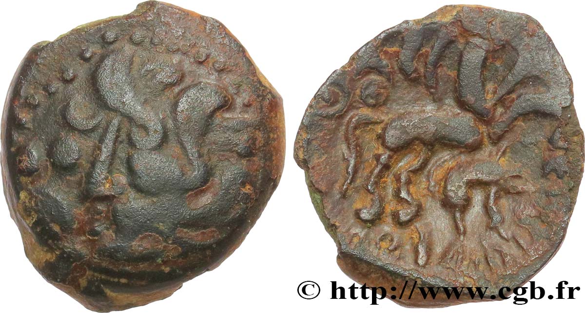 GALLIA BELGICA - SUESSIONES (Región de Soissons) Bronze DEIVICIAC, classe I BC+