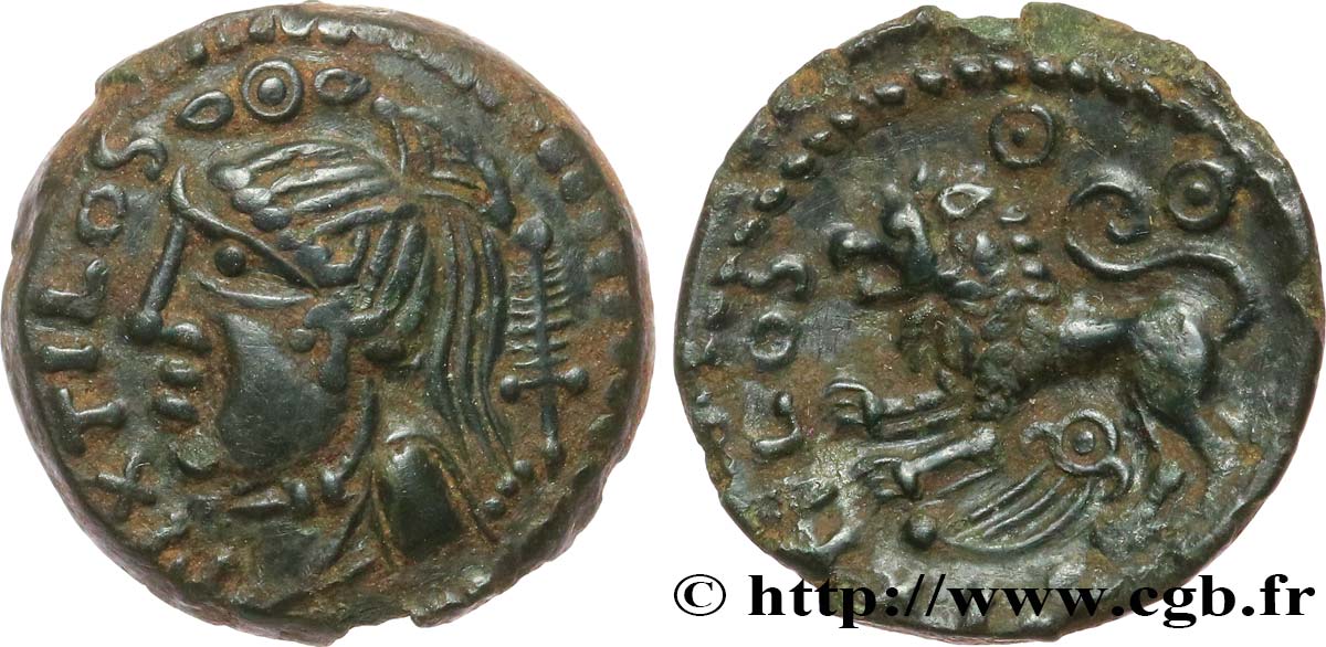 GALLIEN - CARNUTES (Region die Beauce) Bronze PIXTILOS classe IX au lion fVZ