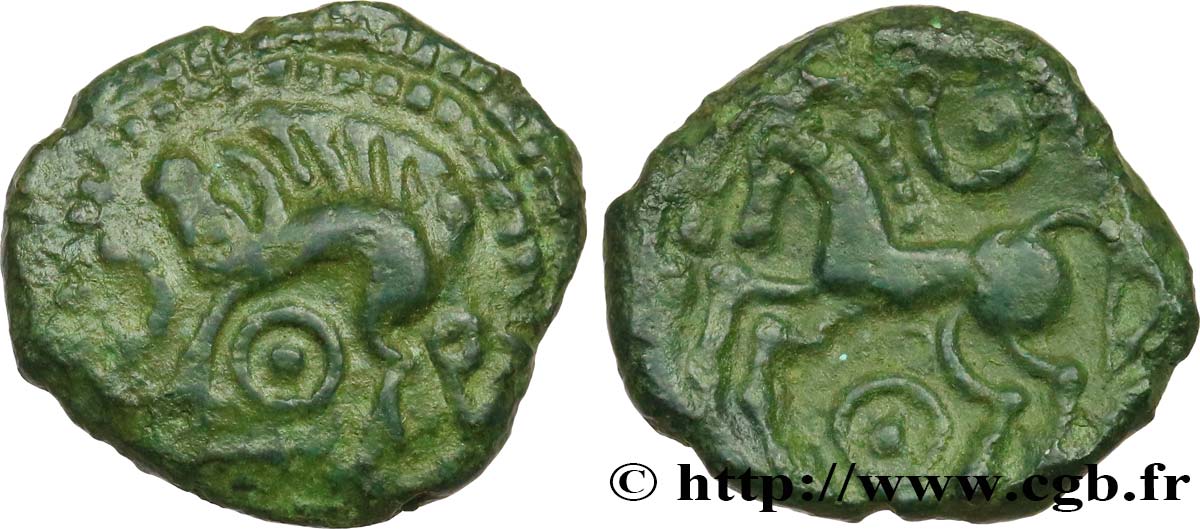 VÉLIOCASSES (Région du Vexin normand) Bronze au cheval et au sanglier TTB