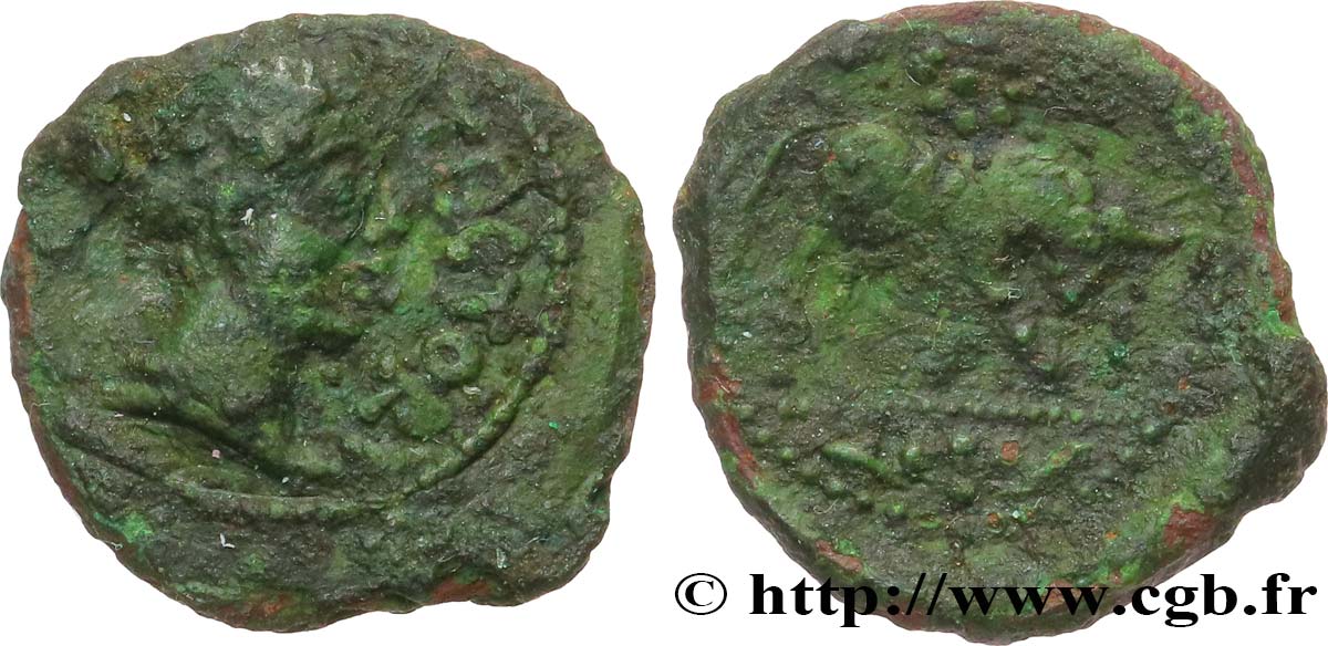 GALLIA - SANTONES / CENTROOESTE - Inciertas Bronze ATECTORI (quadrans) BC+