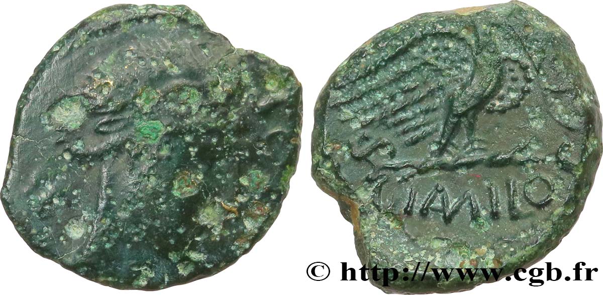 GALLIEN - SENONES (Region die Sens) Bronze GIAMILOS à la tête laurée fSS/SS