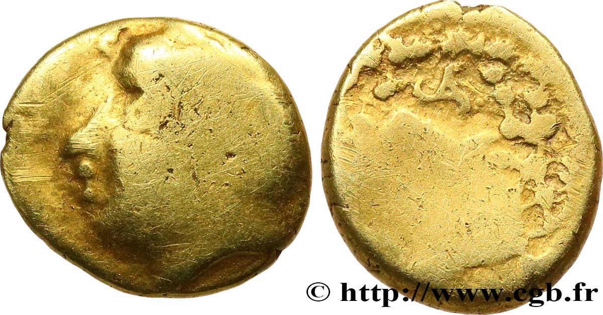 CENTRE-EASTERN, UNSPECIFIED Quart de statère d’or au triskèle MB