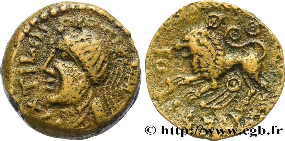 GALLIA - CARNUTES (Regione della Beauce) Bronze PIXTILOS classe IX au lion BB