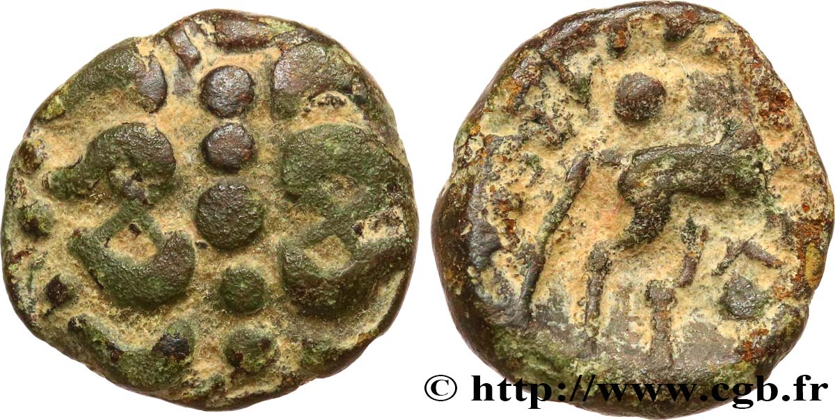 GALLIEN - BELGICA - NERVII (Belgien) Bronze au rameau VARTICEO fSS