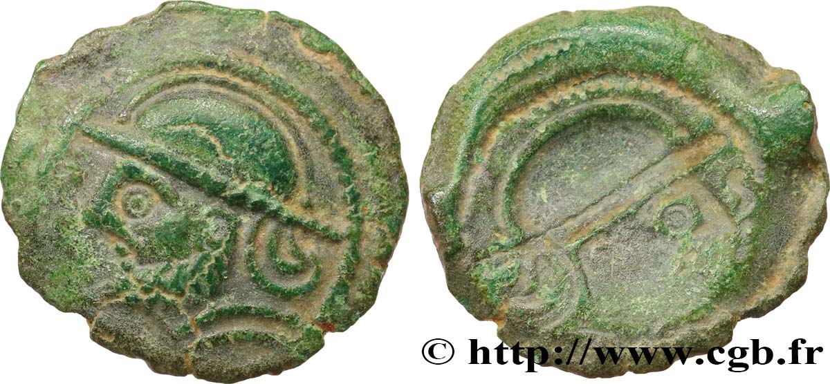 GALLIA BELGICA - SUESSIONES (Area of Soissons) Bronze CRICIRV, barbu - incuse XF