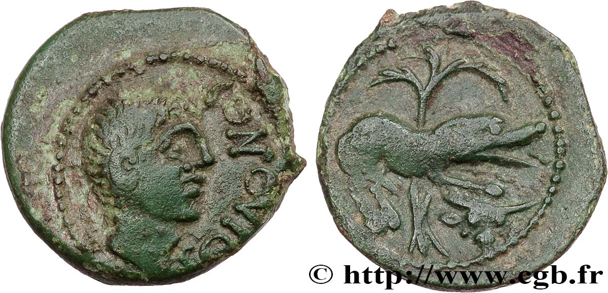 GALLIA - SANTONES / MID-WESTERN, Unspecified Bronze CONTOVTOS (quadrans) VF/AU