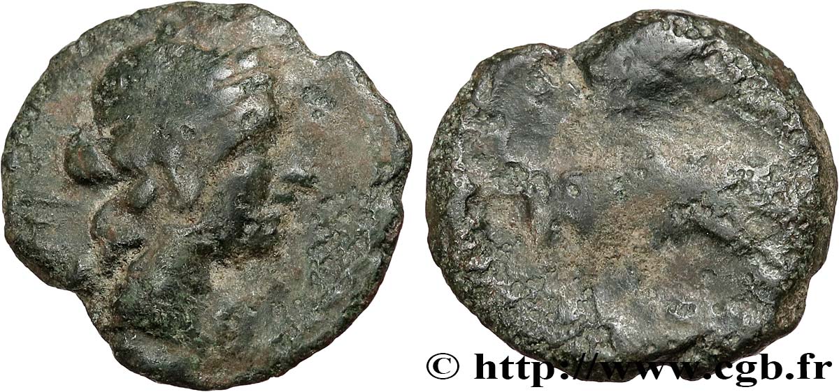 MASSALIA - MARSEILLES Bronze au taureau, (hémiobole ?) BC/RC