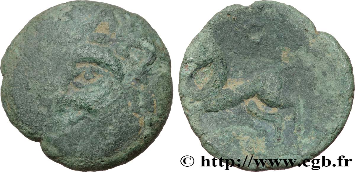 GALLIEN - AULERCI EBUROVICES (Region die Évreux) Bronze au cheval et au sanglier S