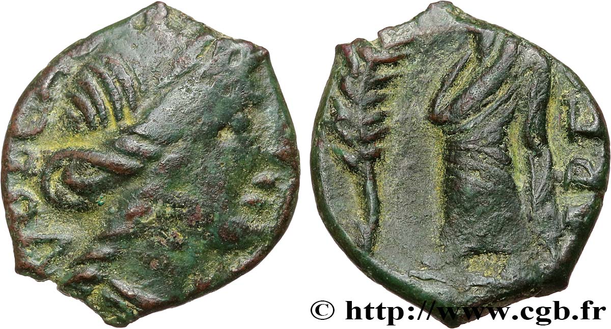 GALLIEN - SÜDWESTGALLIEN - VOLCÆ ARECOMICI (Region die Nîmes) Bronze au Démos, VOLCAE AREC SS
