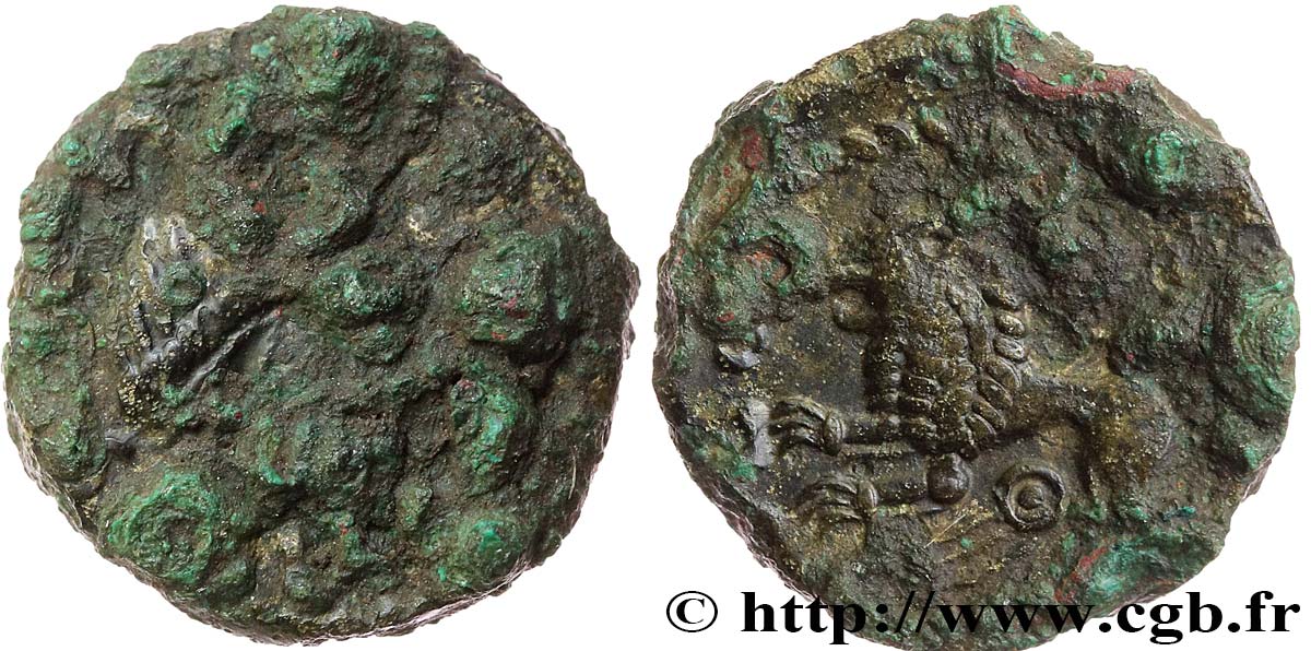 GALLIA - CARNUTES (Regione della Beauce) Bronze PIXTILOS classe IX au lion B/q.BB