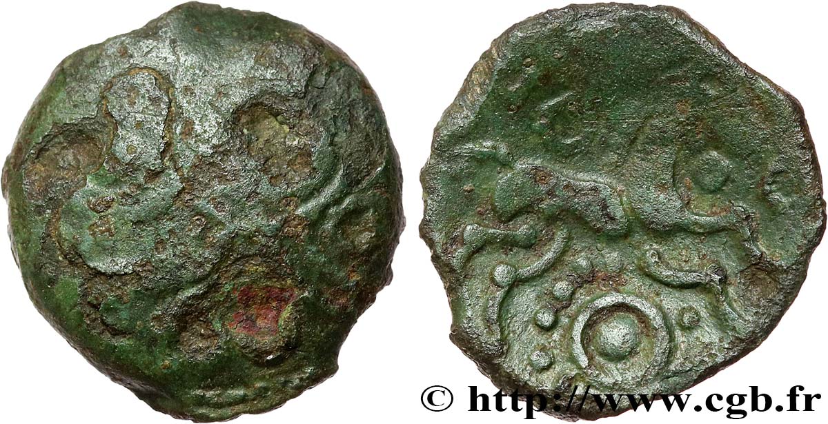 GALLIA - AULERCI EBUROVICES (Area of Évreux) Bronze au cheval F/VF