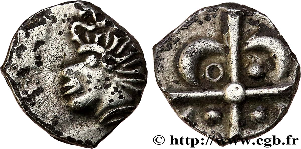 GALLIA - SUDOESTE DE LA GALLIA - TOLOSATES (Región de Vieja-Tolosa) Drachme “à la tête négroïde”, S. 75 MBC+