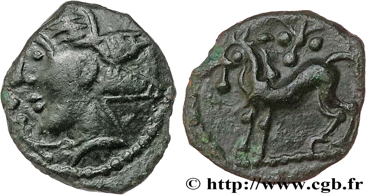 GALLIA - NEDENES (oppido de Montlaures) Bronze au cheval EBC
