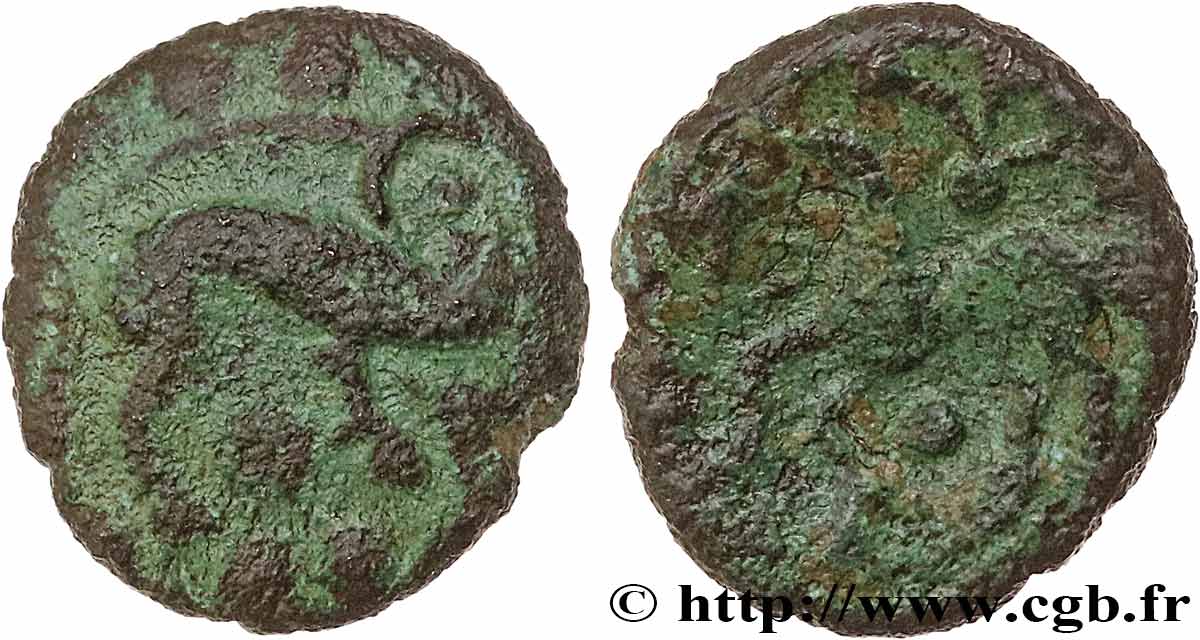 GALLIA BELGICA - AMBIANI (Area of Amiens) Bronze au sanglier et au cheval, “type des dépôts d’Amiens” VF