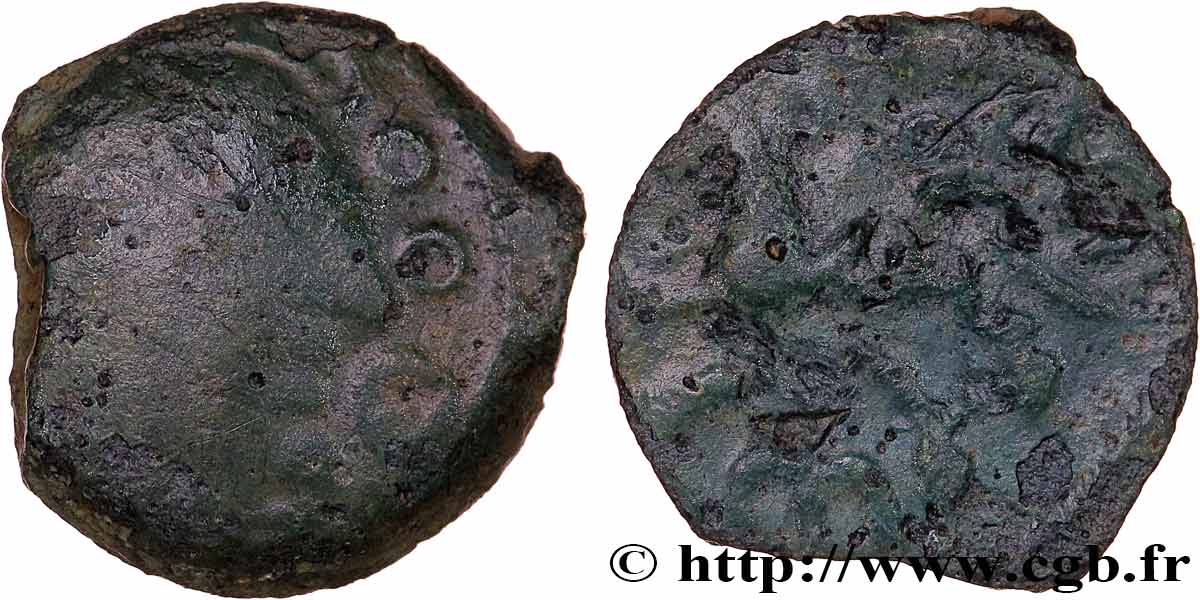 GALLIA BELGICA PAGUS CATUSLUGI - Sanctuary of BOIS L ABBÉ (Seine-Maritime) Bronze VIIRICIVS, classe III F/VF