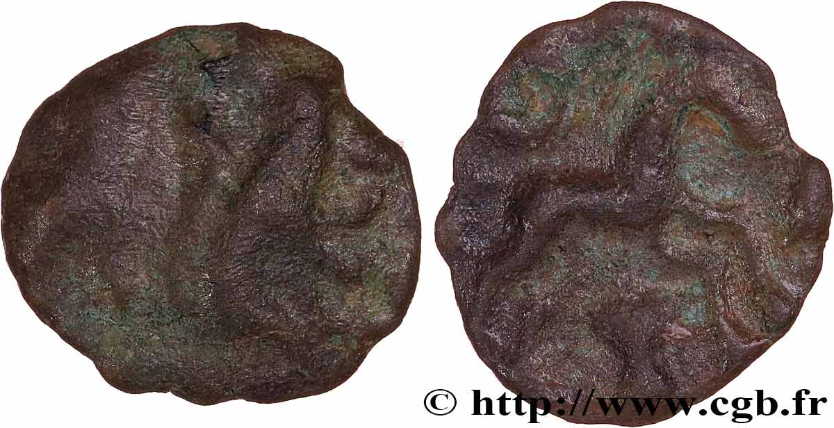 GALLIEN - BELGICA - AMBIANI (Region die Amiens) Bronze aux sangliers affrontés S