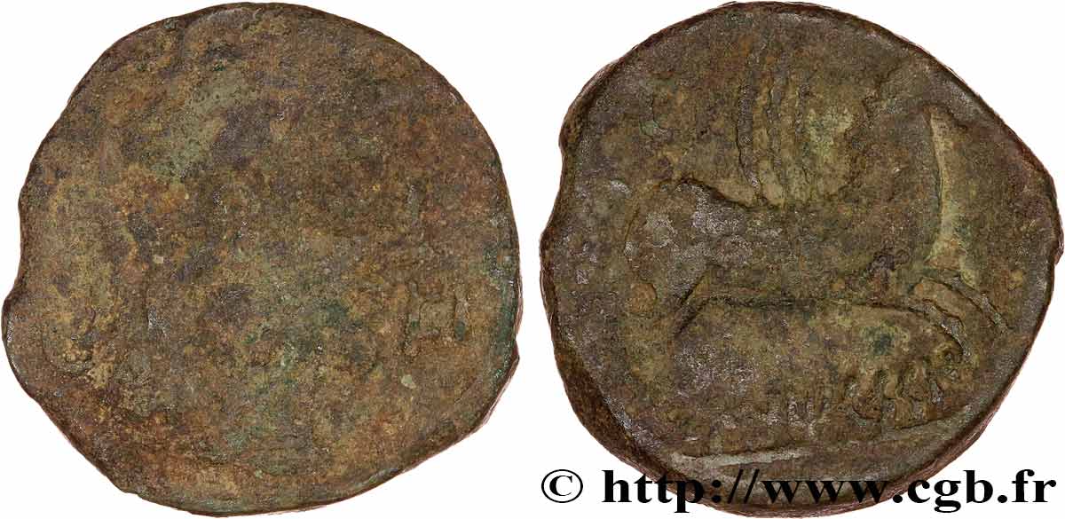 INDIGETES - EMPORIA / UNTIKESKEN (Province of Gerona- Ampurias) Unité de bronze ou as F/VF