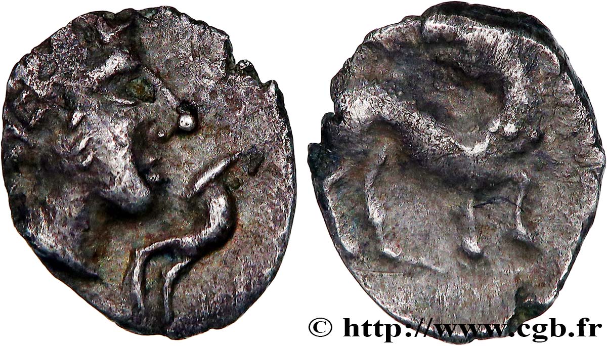 GALLIEN - NEDENES (oppidum des Montlaures) Obole au cheval retourné fVZ/SS