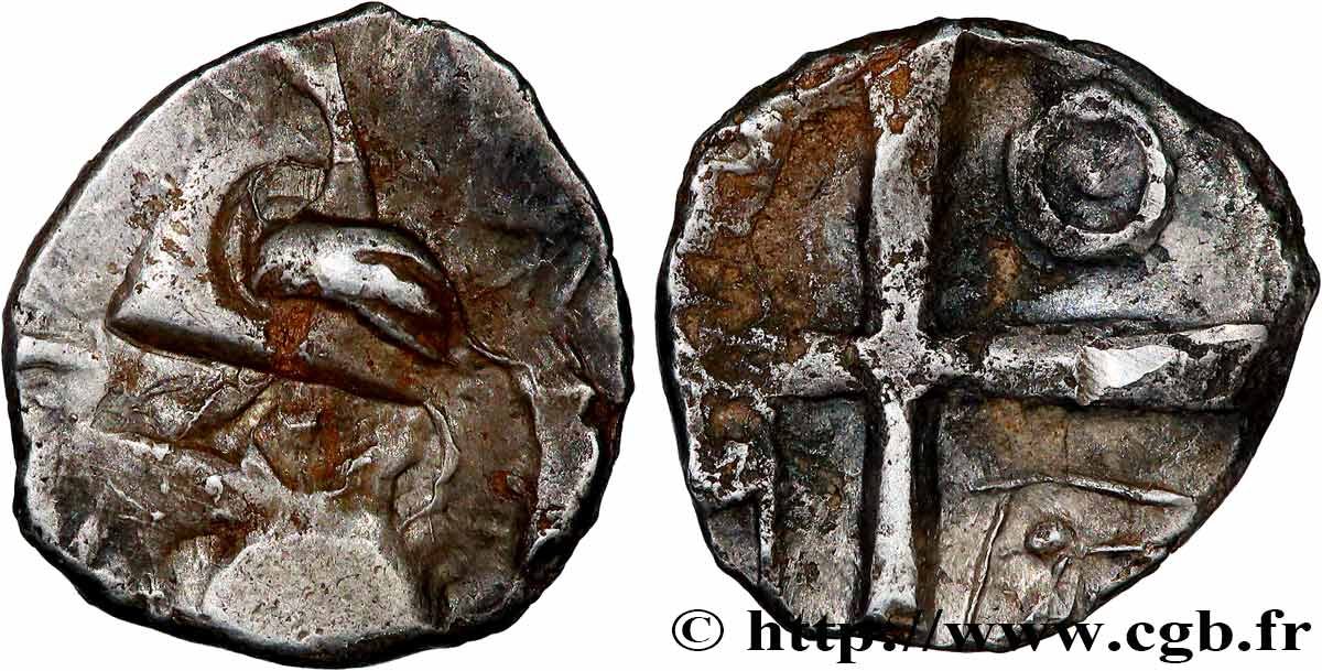 GALLIA SUDOVESTE DELLA GALLIA - PETROCORII (Regione di Perigueux) Drachme  type de Belvès  S.229-230 BB