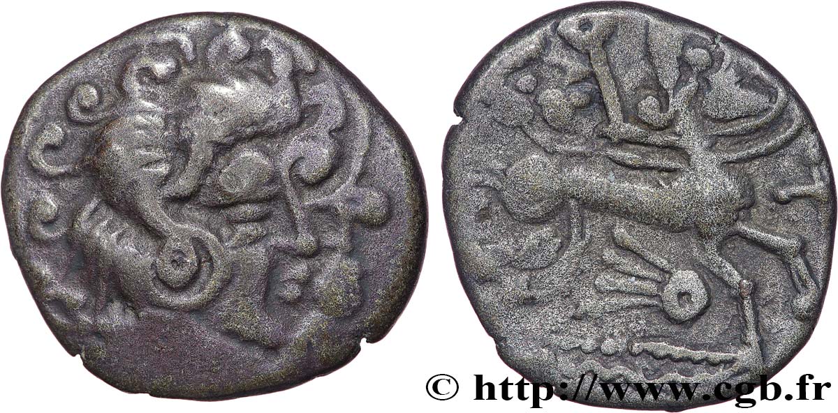 CORIOSOLITES (Région de Corseul, Cotes d Armor) Statère de billon, classe VI - hybride TTB+