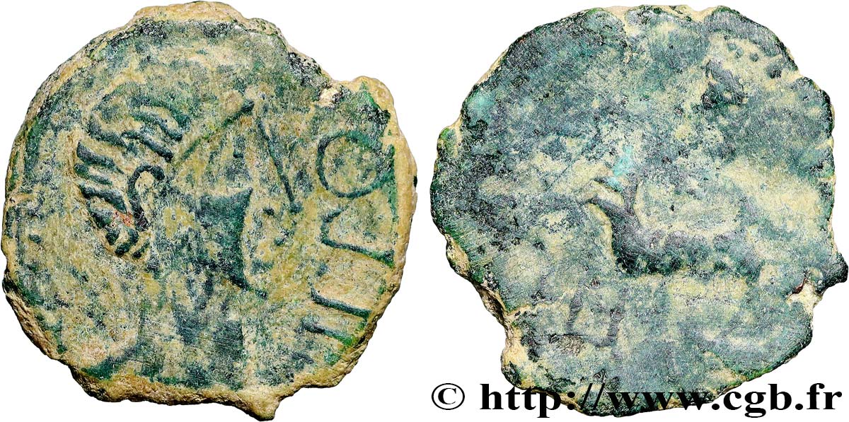 HISPANIA - IRRIPO (El Gastor - Provincia de Sevilla) Unité de bronze ou as, tête à droite MBC/BC