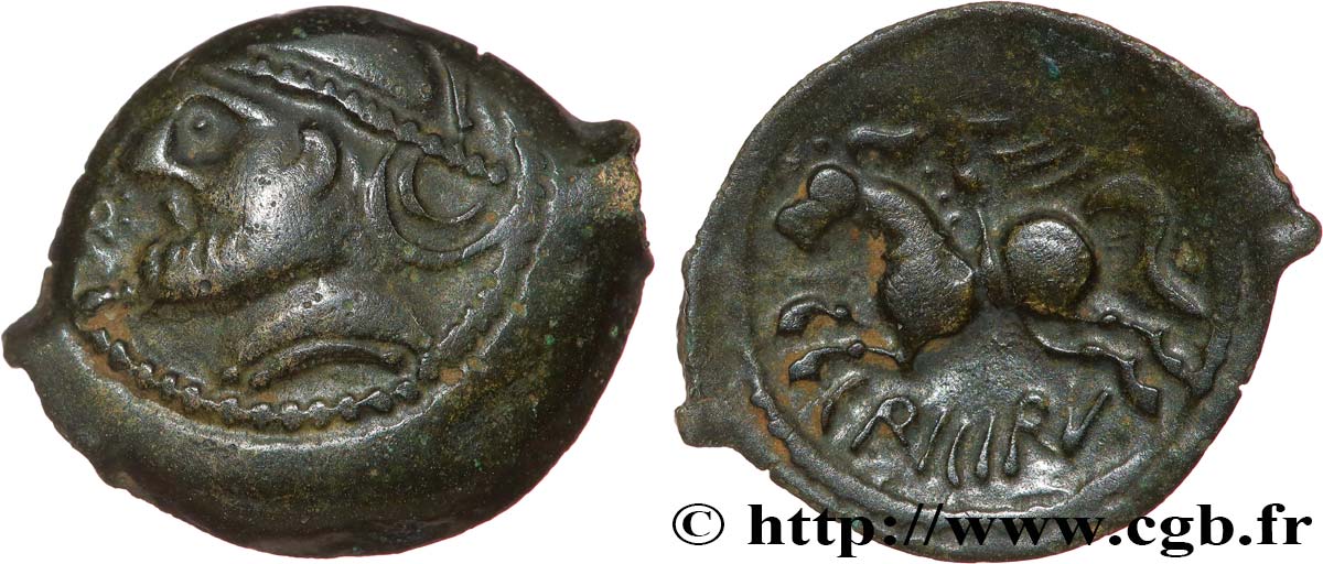 GALLIA BELGICA - SUESSIONES (Regione de Soissons) Bronze CRICIRV q.SPL