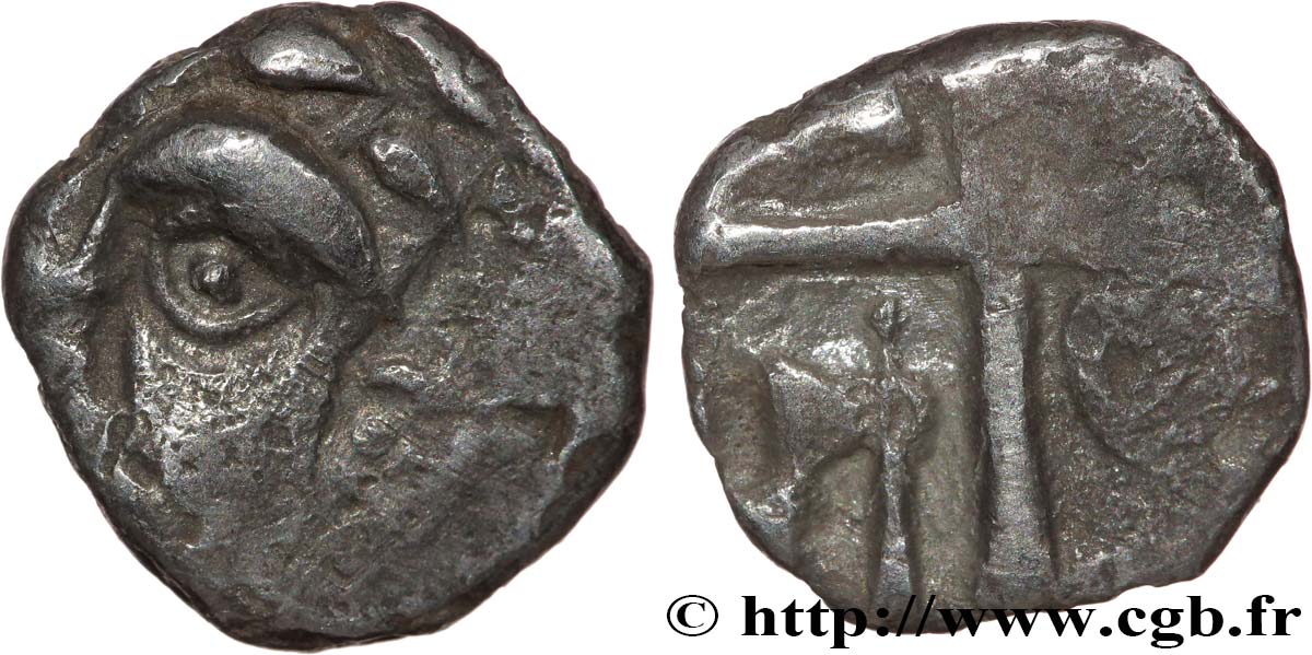 GALLIA - SUDOVESTE DELLA GALLIA - VOLCÆ TECTOSAGES (Regione di Tolosa) Drachme “à la tête cubiste”, S. 1 BB