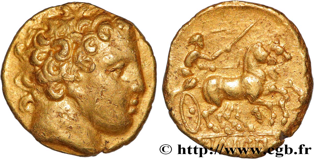 GALLIA - HELVETI/ ARVERNI - Unknown Hémi-statère d’or, imitation du type de Philippe - type de Montmorot AU