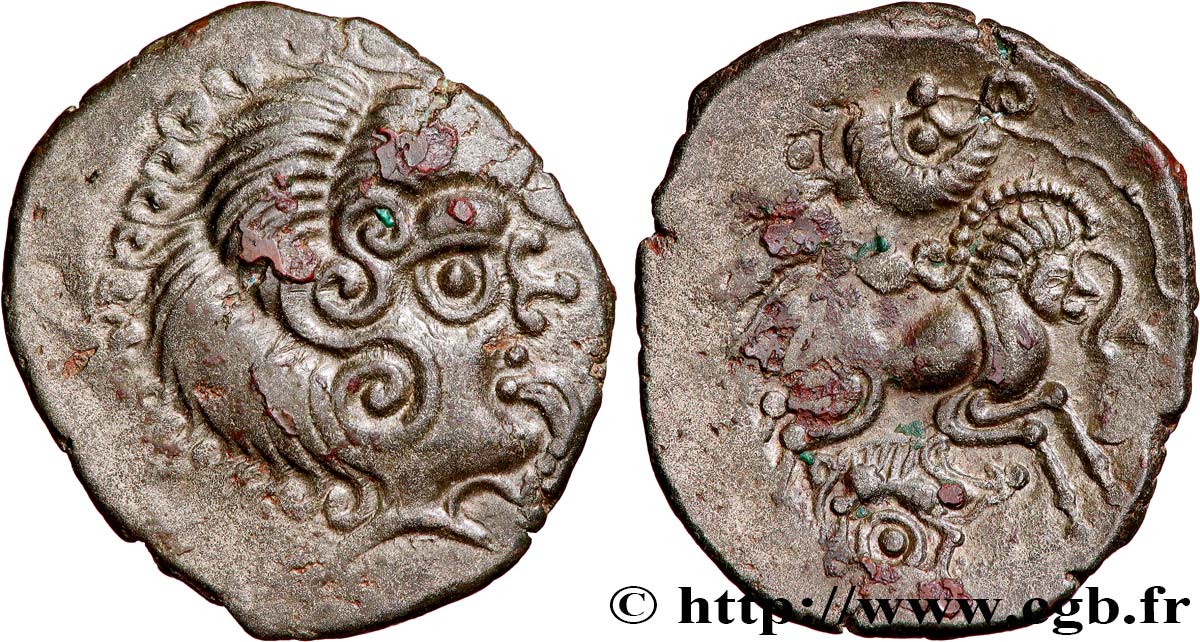 GALLIA - ARMORICA - CORIOSOLITÆ (Región de Corseul, Cotes d Armor) Statère de billon, classe III au nez en epsilon EBC