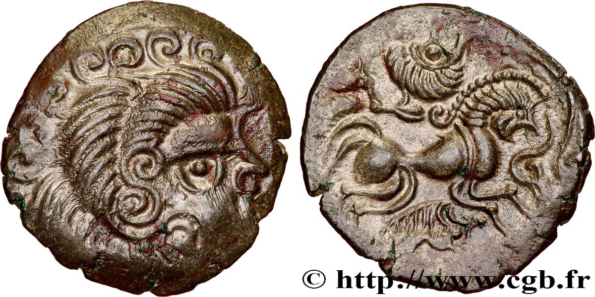 GALLIA - ARMORICA - CORIOSOLITÆ (Región de Corseul, Cotes d Armor) Statère de billon, classe II au nez pointé EBC