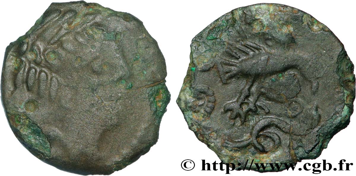 GALLIA - CARNUTES (Beauce area) Bronze “à l’aigle et au serpent” VF/AU