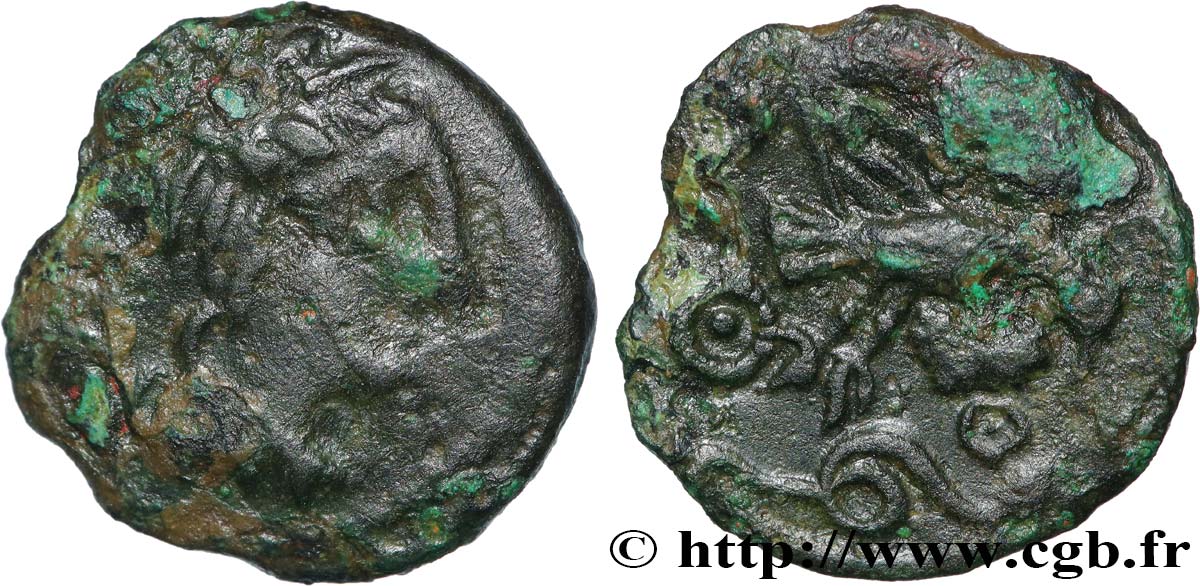 GALLIA - CARNUTES (Región de la Beauce) Bronze “à l’aigle et au serpent” MBC