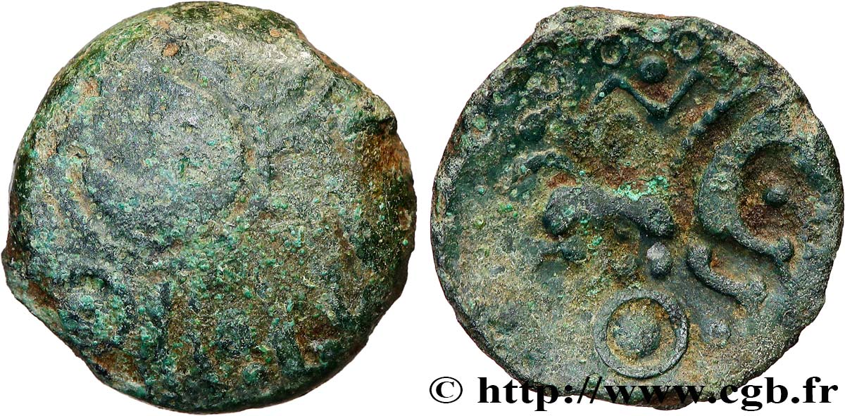 GALLIA - AULERCI EBUROVICES (Regione d Evreux) Bronze au cheval MB/q.BB