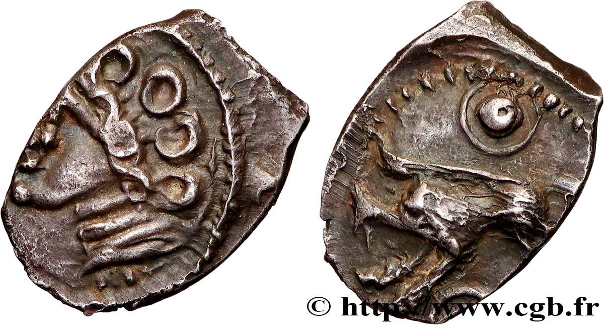 GALLIA - SOUTH WESTERN GAUL - RUTENI (Area of Rodez) Drachme “au sanglier”, à la petite tête bouclée, S. 442 AU
