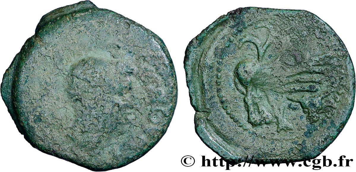 SANTONS / CENTRE-OUEST, Incertaines Bronze CONTOVTOS (quadrans) TB/TB+