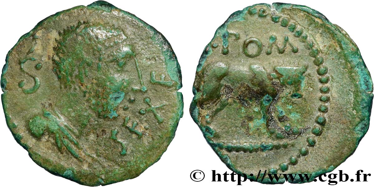 CAVARII (Región de Avignon y Orange) Bronze au taureau T.POM / SEX.F BC+/MBC