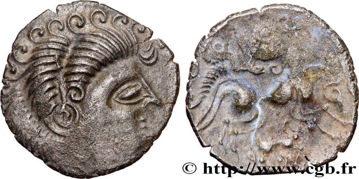 GALLIA - ARMORICA - CORIOSOLITÆ (Región de Corseul, Cotes d Armor) Statère de billon, classe I au nez droit EBC/BC