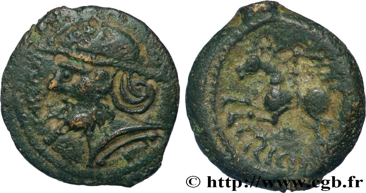 SUESSIONS (région de Soissons) Bronze CRICIRV, barbu TTB