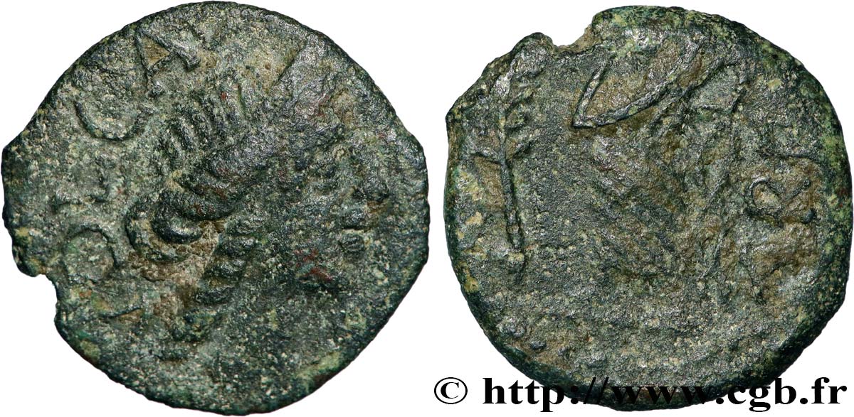 GALLIA - SUDOVESTE DE GALLIA - VOLCÆ ARECOMICI (Regione di Nima) Bronze au Démos, VOLCAE AREC BB/MB