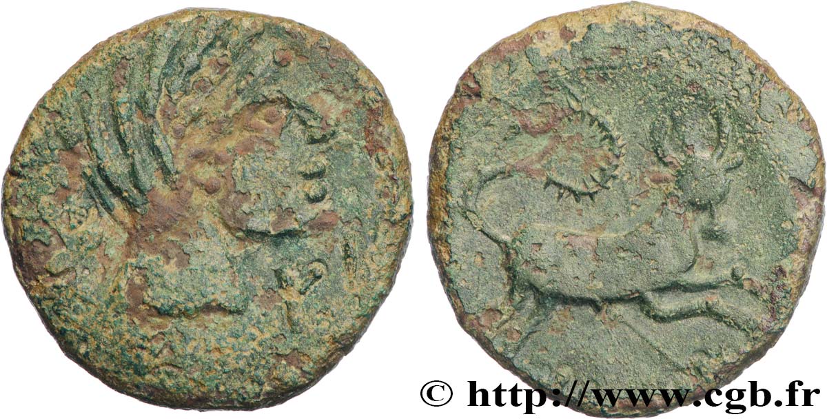 NERONKEN - NÉDÈNES (oppidum de Montlaurès) Unité ou bronze au taureau TB+