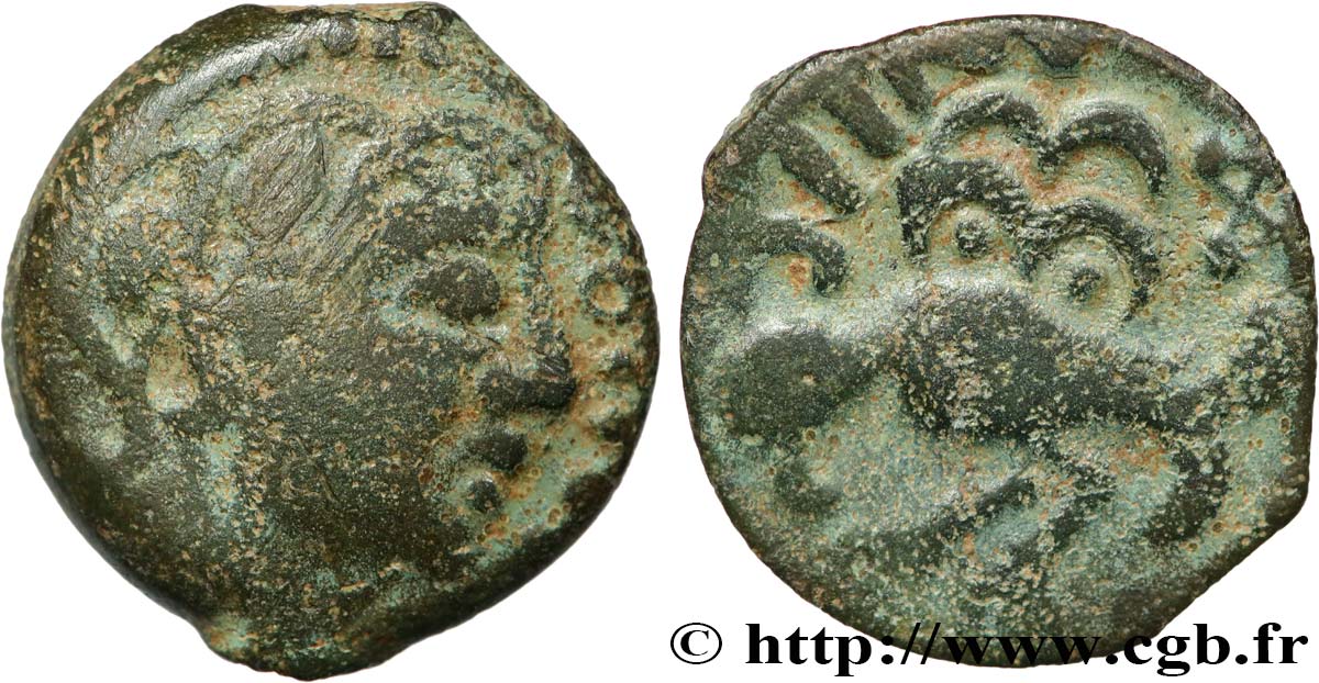 SÉNONS (région de Sens) Bronze GIAMILOS / SIINV à l’oiseau TB+/TTB