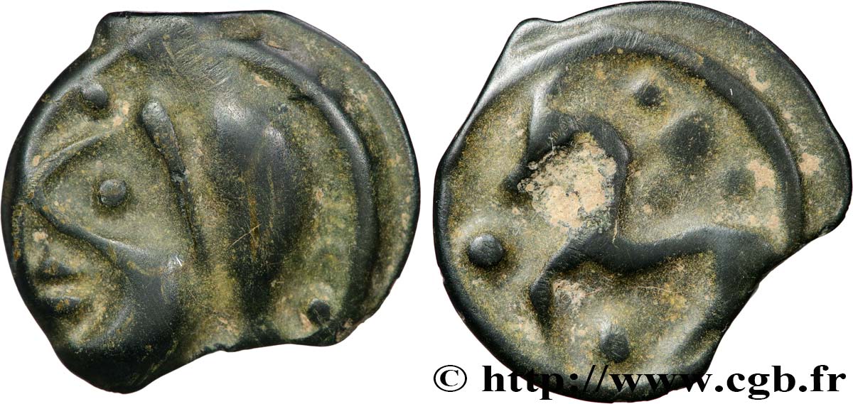 SÉNONS (région de Sens) Potin à la grosse tête TTB+/TTB