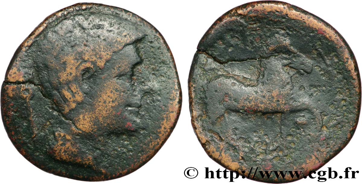 HISPANIA - SPAIN - IBERICO - KESE (Province of Tarragona) Unité de bronze au cavalier ou as VF