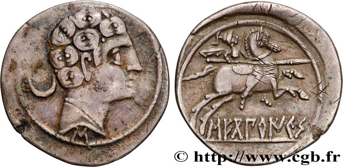 HISPANIA - SEKOBIRIKES - SEGOBIRICES (Province of Cuenca - Segobriga) Denier au cavalier AU