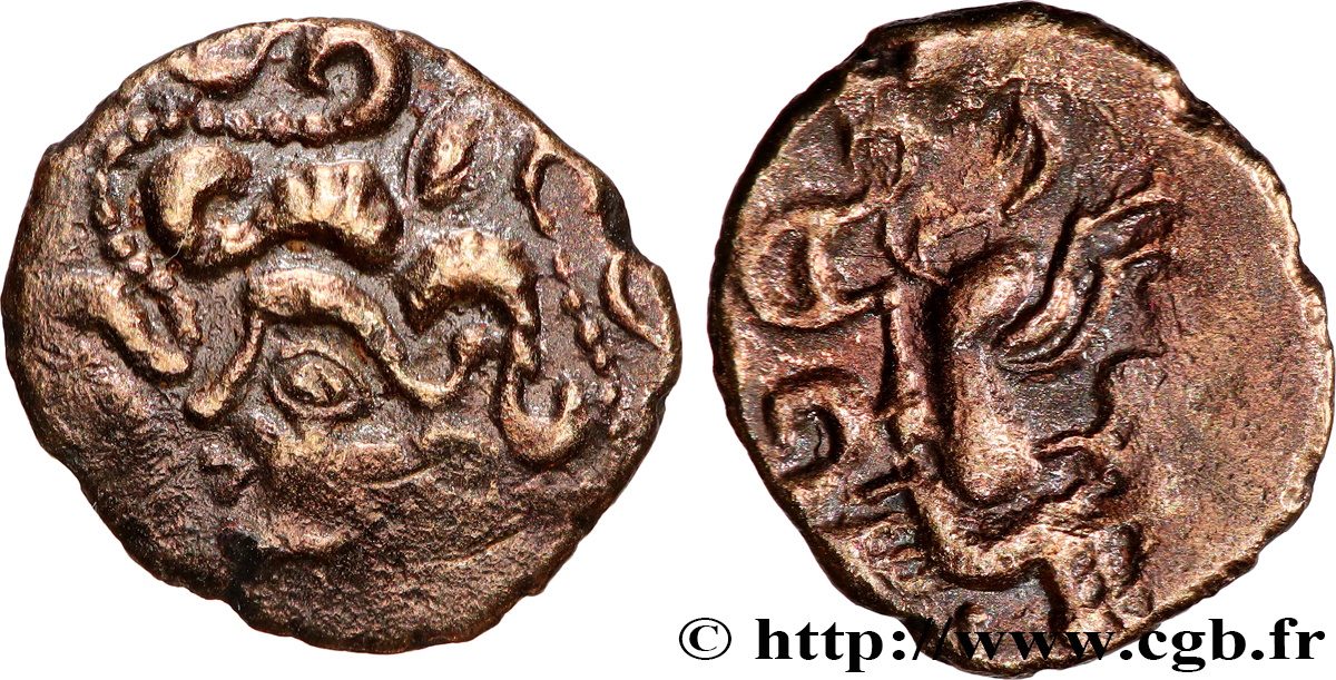 GALLIA - ARMORICA - OSISMII (REgione di Carhaix - Finistère) Quart de statère au personnage couché BB
