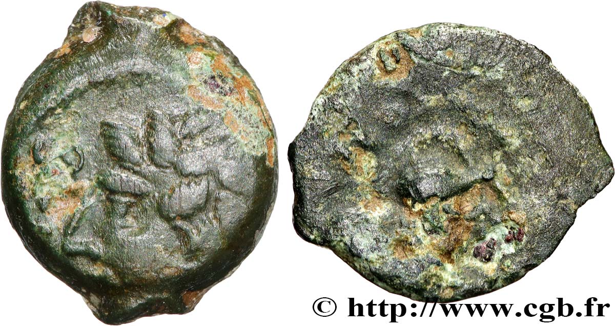VIROMANDUI (Area of Vermandois) Bronze SOLLOS au lion VF/VG
