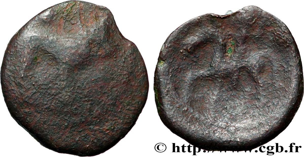 GALLIEN - BELGICA - AMBIANI (Region die Amiens) Bronze au taureau et au bucrane SGE/S