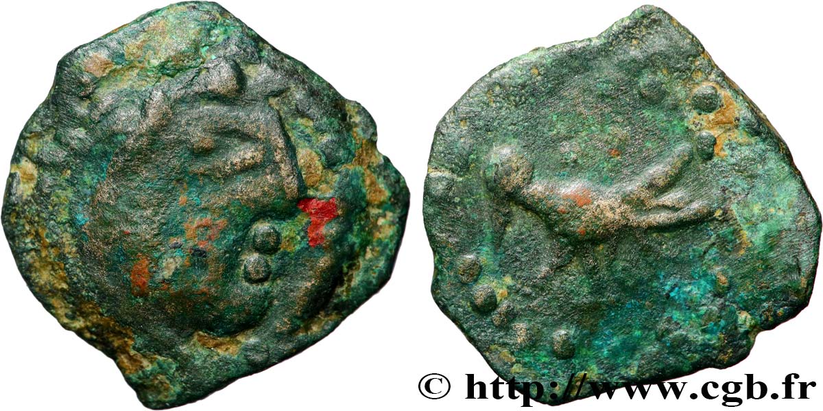 GALLIEN - BELGICA - BELLOVACI (Region die Beauvais) Bronze à l oiseau, “type de Vendeuil-Caply” fSS